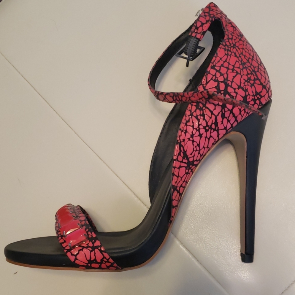Paper Fox pink high heels with rhinestones